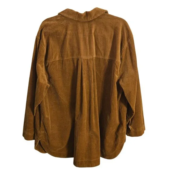Madewell NWT Corduroy Yorkway Shirt Jacket Antique Gold Size 1x - Picture 3 of 10